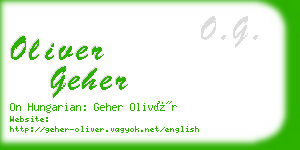 oliver geher business card